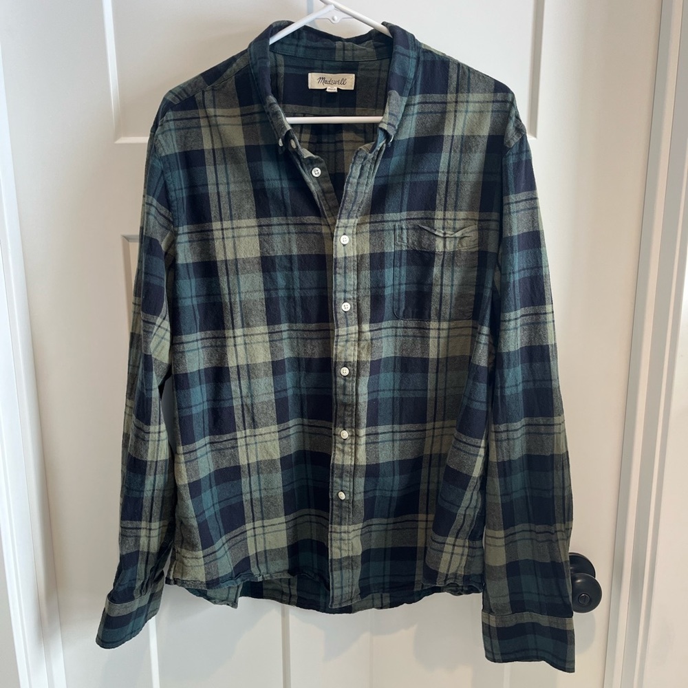 Madewell Womens Plaid Flannel Shirt
